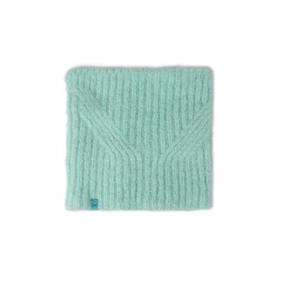 257 eyla nekwarmer gebreid en fleece groen