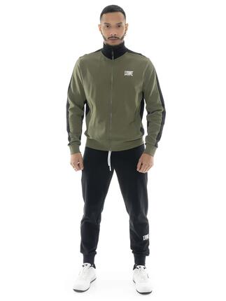 Survêtement homme Leone Basic en coton non brossé avec col et zip