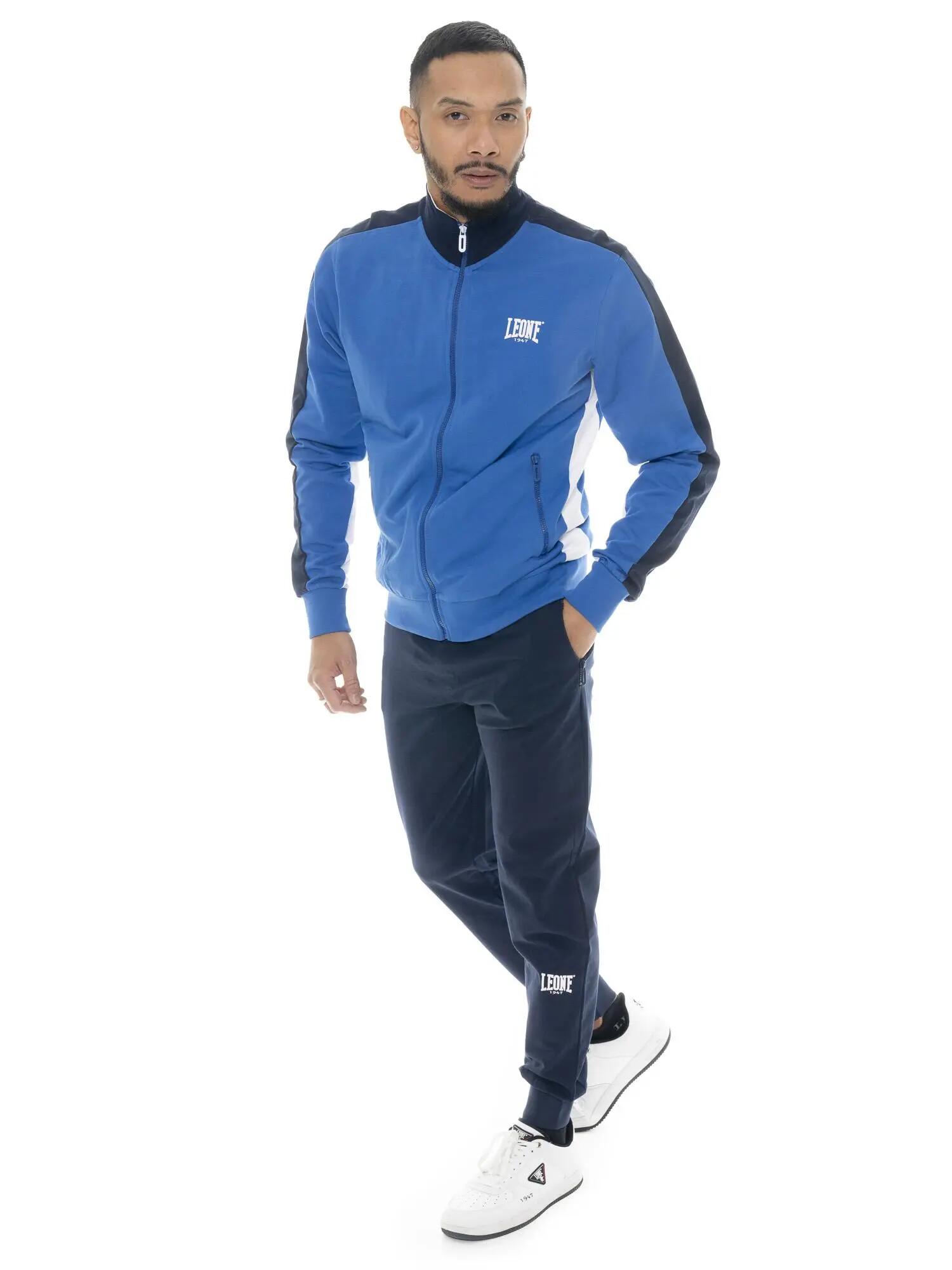 Chándal de hombre Leone Basic de algodón no perchado con cuello y cremallera 2/5