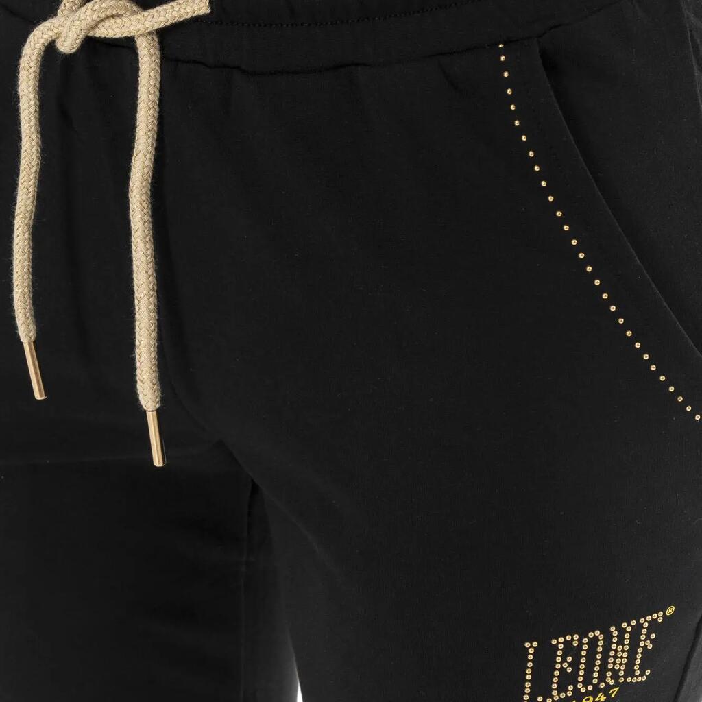 Leone Chic Gold women's tracksuit in non-brushed cotton with collar and zip