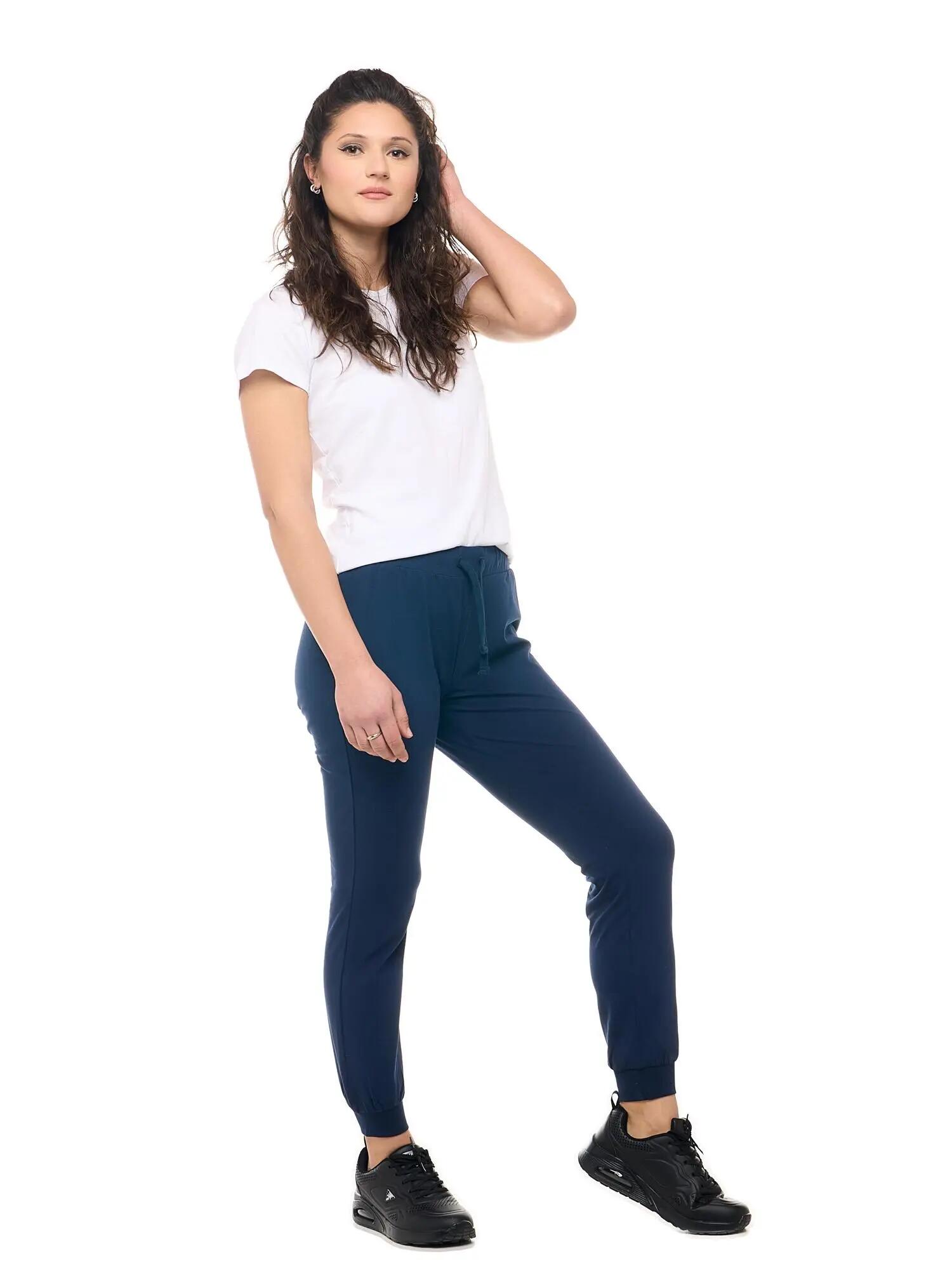 Leone Pantalón deportivo básico con puños 3/6