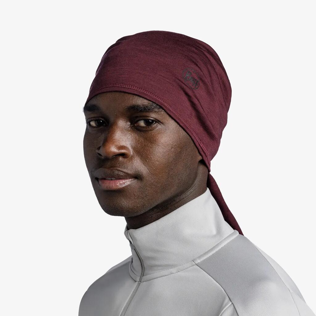 Buff Merino Lightweight Solid Bordeaux choker