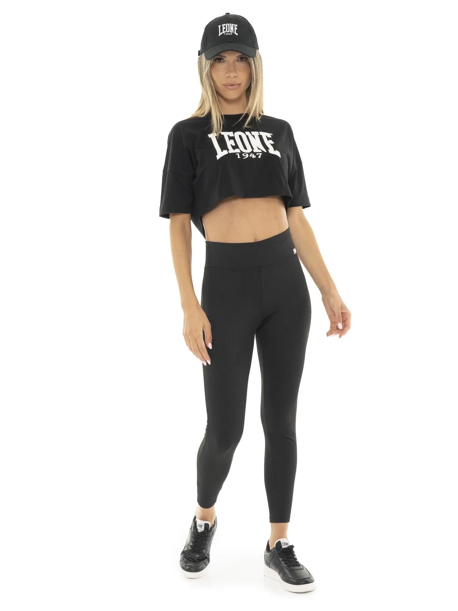 Leone Legging de mujer Basic canalé elástico 5/5