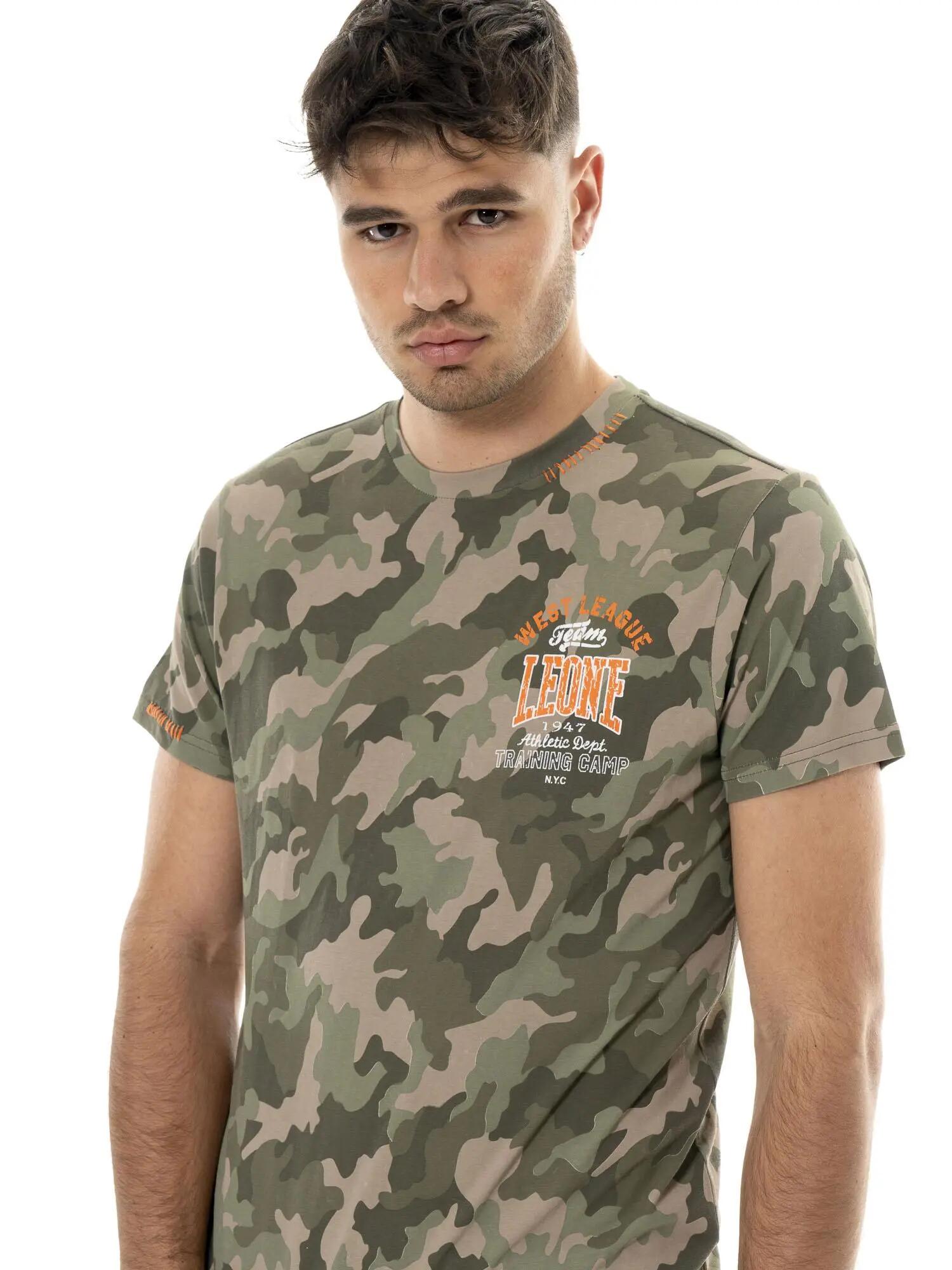 Leone Military 1947 Herren Kurzarm-T-Shirt aus Baumwolle mit Tarnmuster 5/5