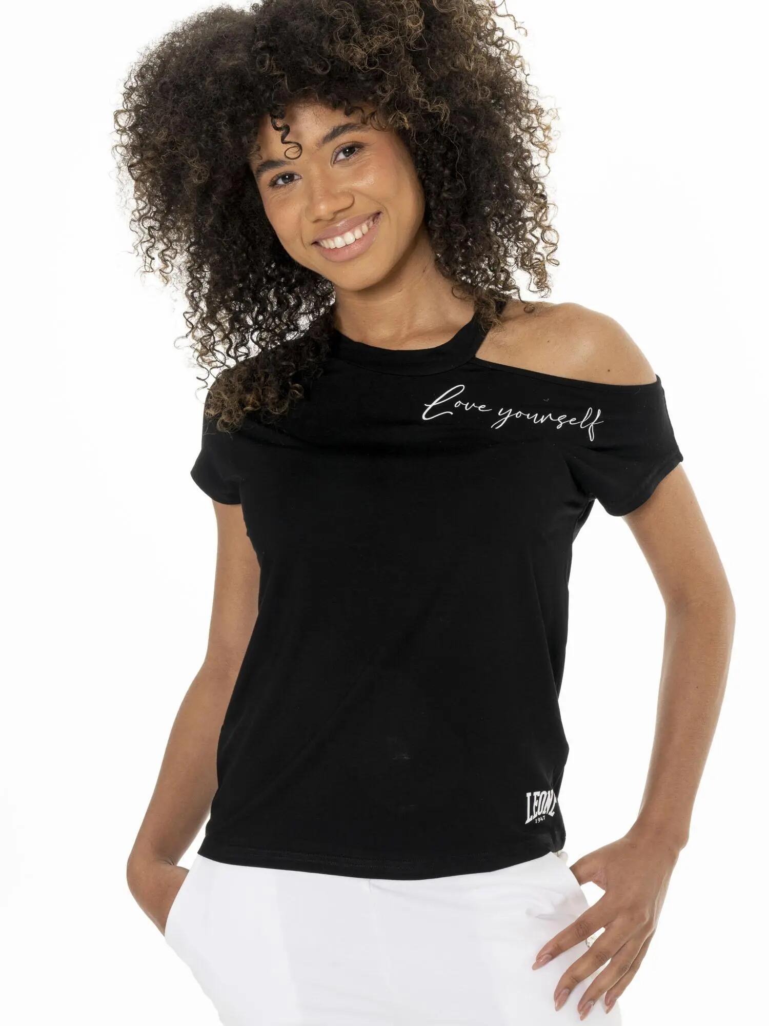 T-shirt asymétrique femme Leone Black'n White 5/7