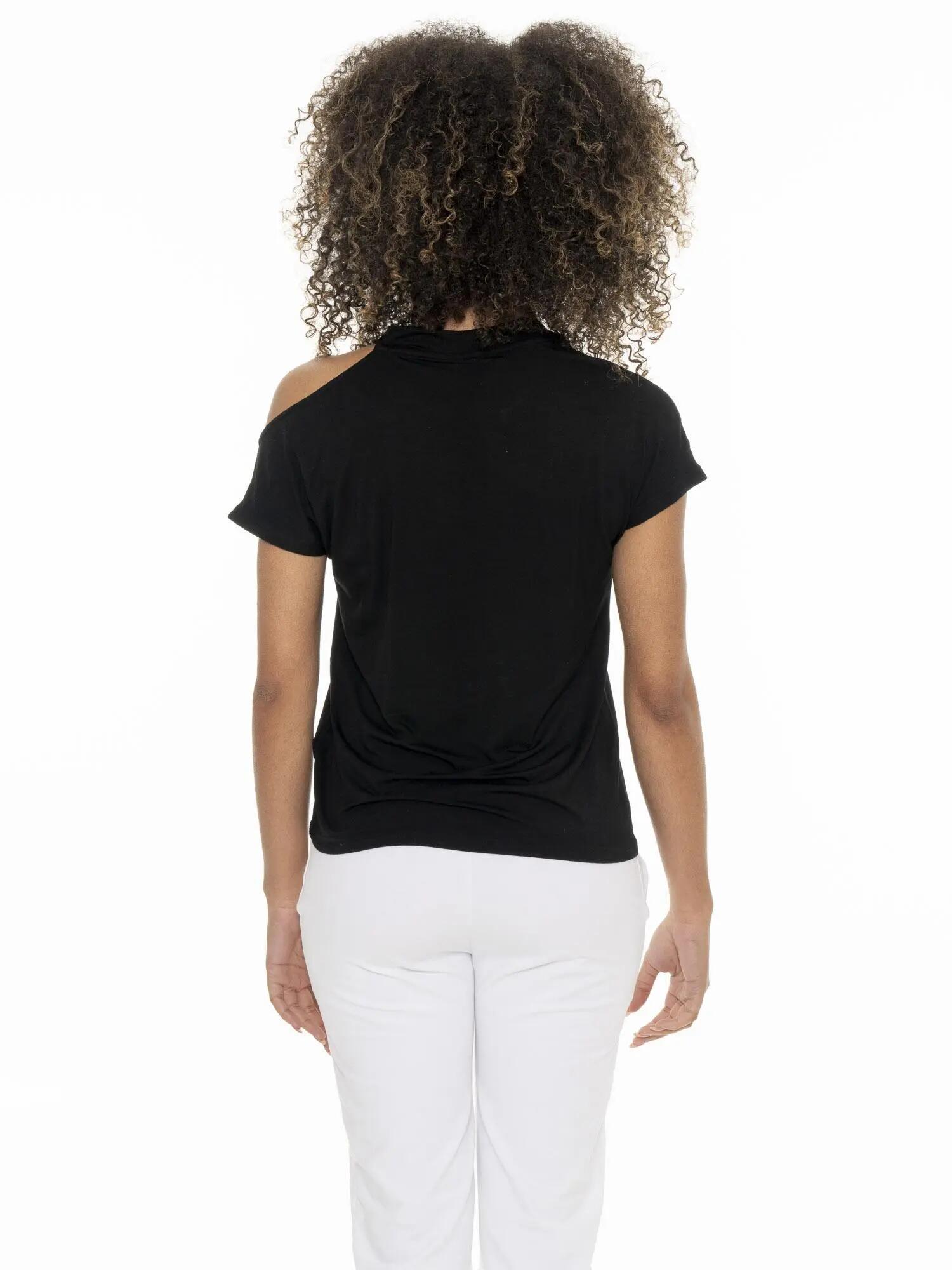 T-shirt asymétrique femme Leone Black'n White 4/7