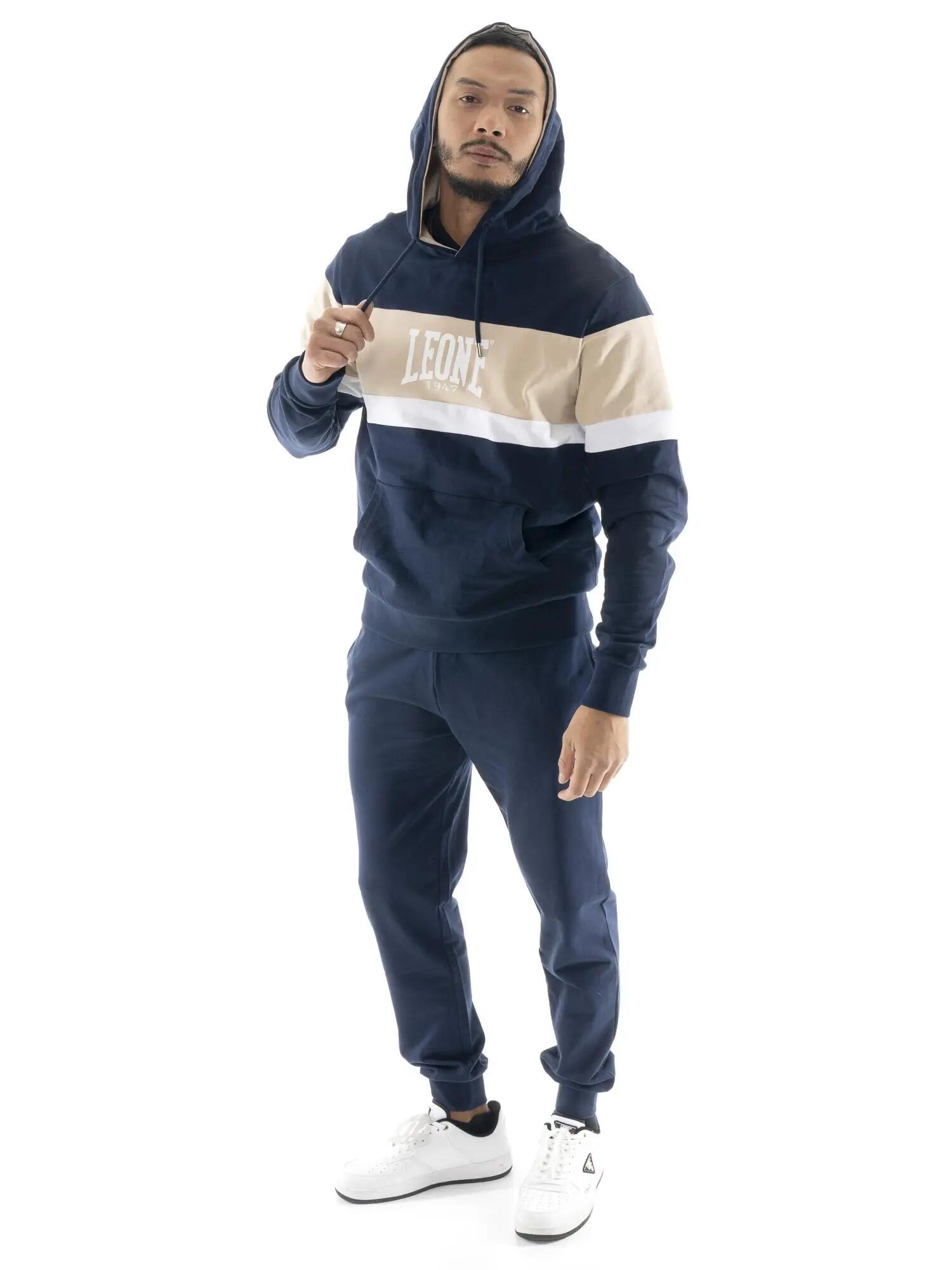 Chándal Leone Easy para hombre con capucha, de algodón sin cepillar. 5/5