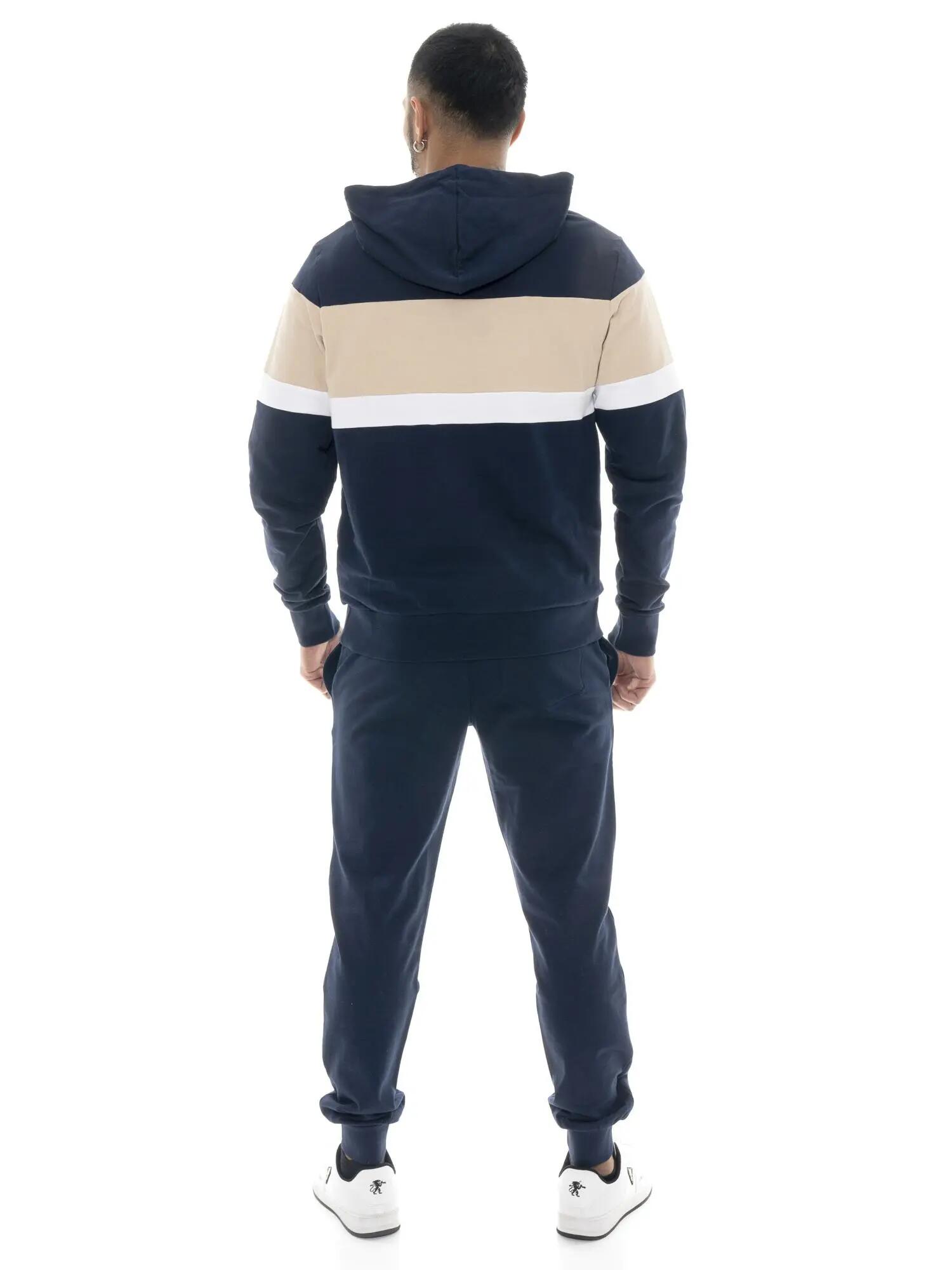 Chándal Leone Easy para hombre con capucha, de algodón sin cepillar. 4/5