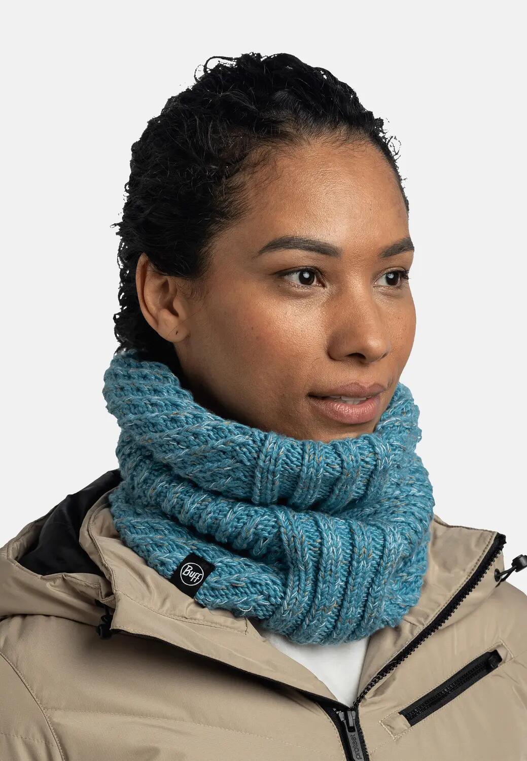 Cache-cou tricoté & Fleece Femme Buff Vert TAILLE UNIQUE 4/5