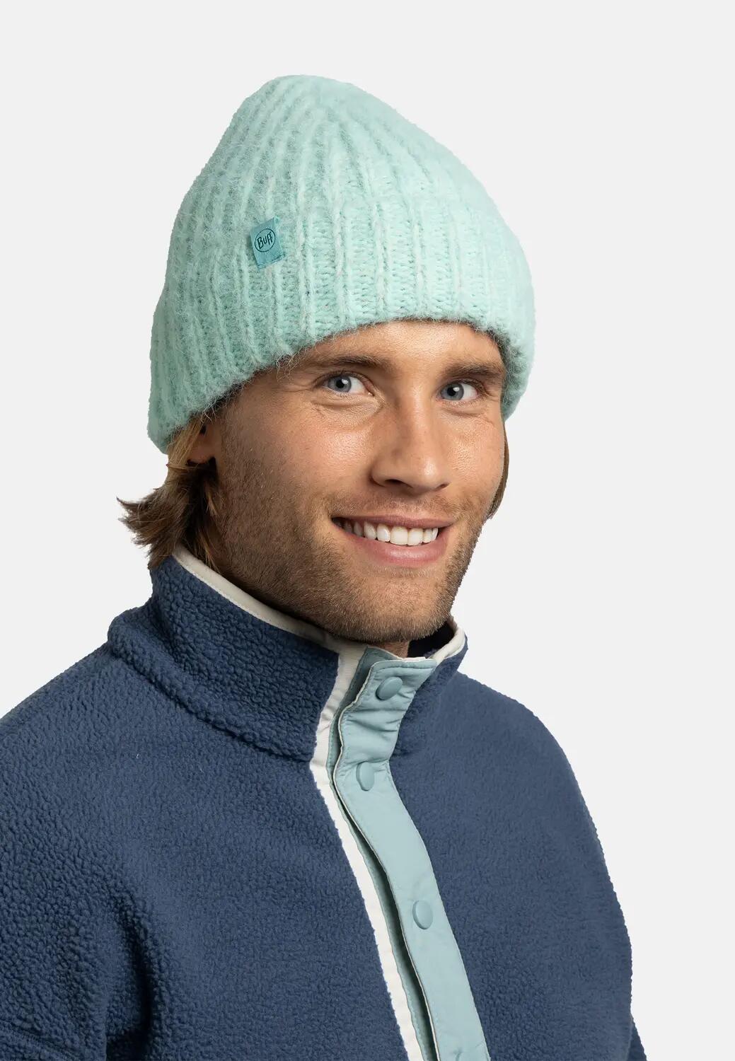 Bonnet Knitted & Fleece Band Femme Buff Vert TAILLE UNIQUE 3/5