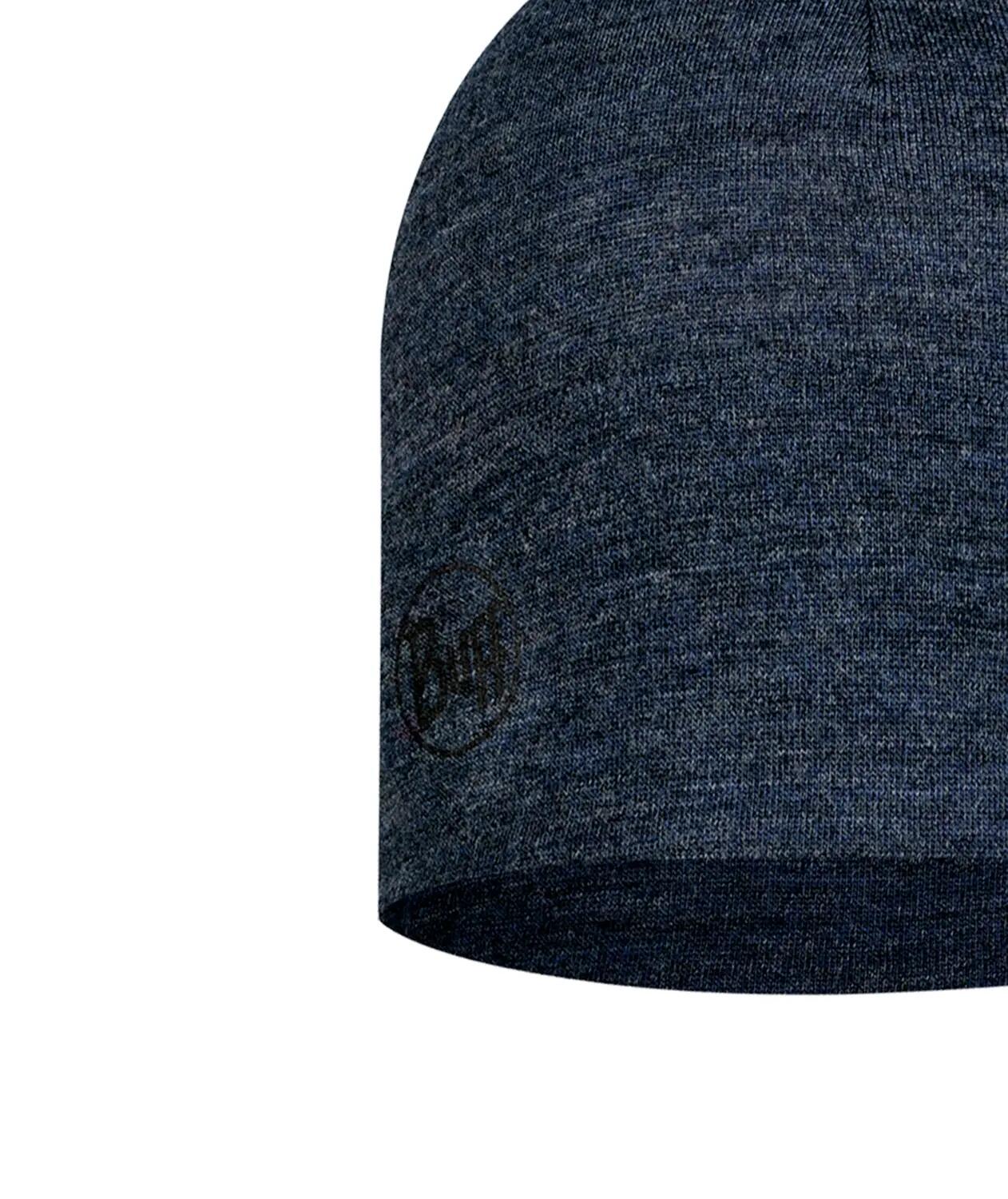 Unisex Buff Midweight Merino Beanie Dark Blue 2/7