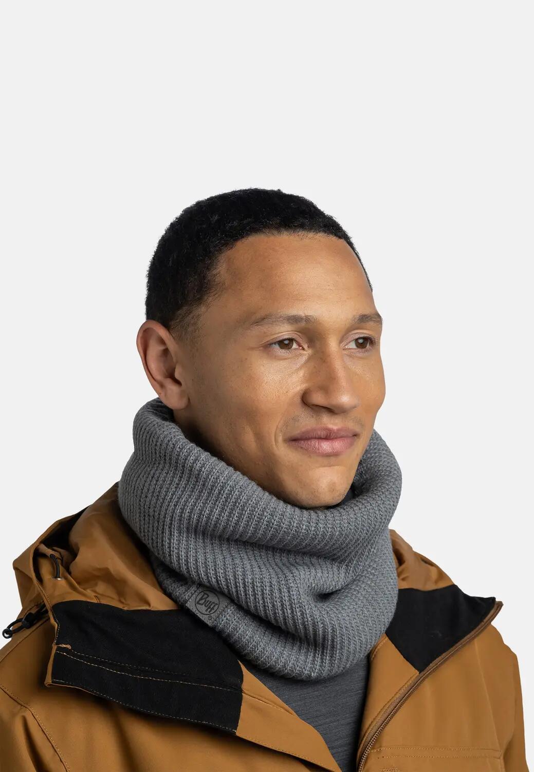 Braga de cuello Knitted & Fleece Unisex Buff Gris ÚNICA 4/5