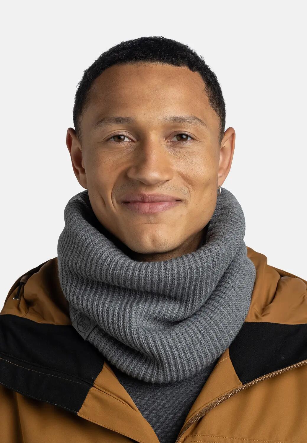 Braga de cuello Knitted & Fleece Unisex Buff Gris ÚNICA 3/5
