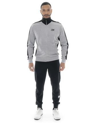 Survêtement homme Leone Basic en coton non brossé avec col et zip