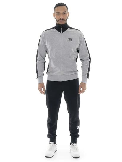 Survêtement homme Leone Basic en coton non brossé avec col et zip