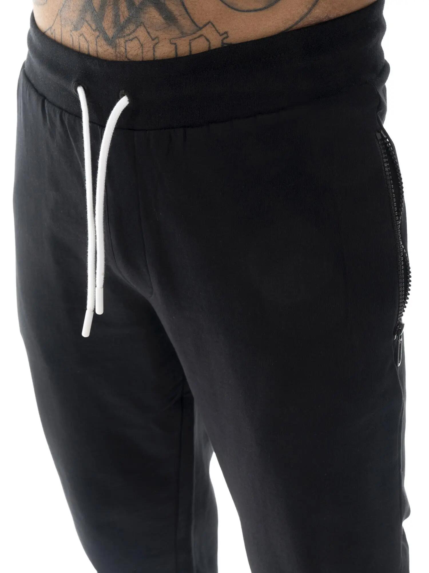 Tuta da uomo in cotone non garzato con colletto e zip Leone Basic 3/5