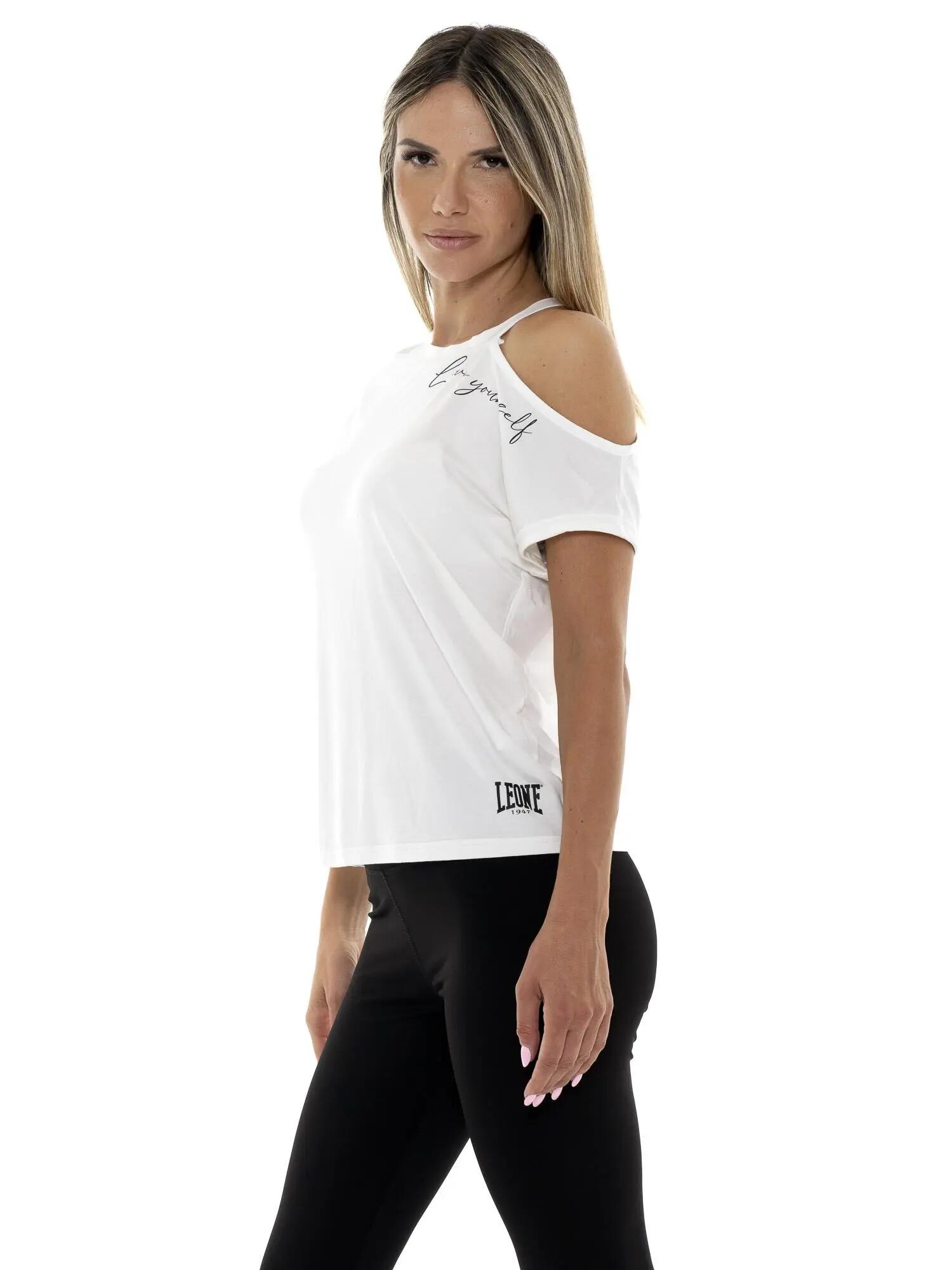 T-shirt asymétrique femme Leone Black'n White 5/7