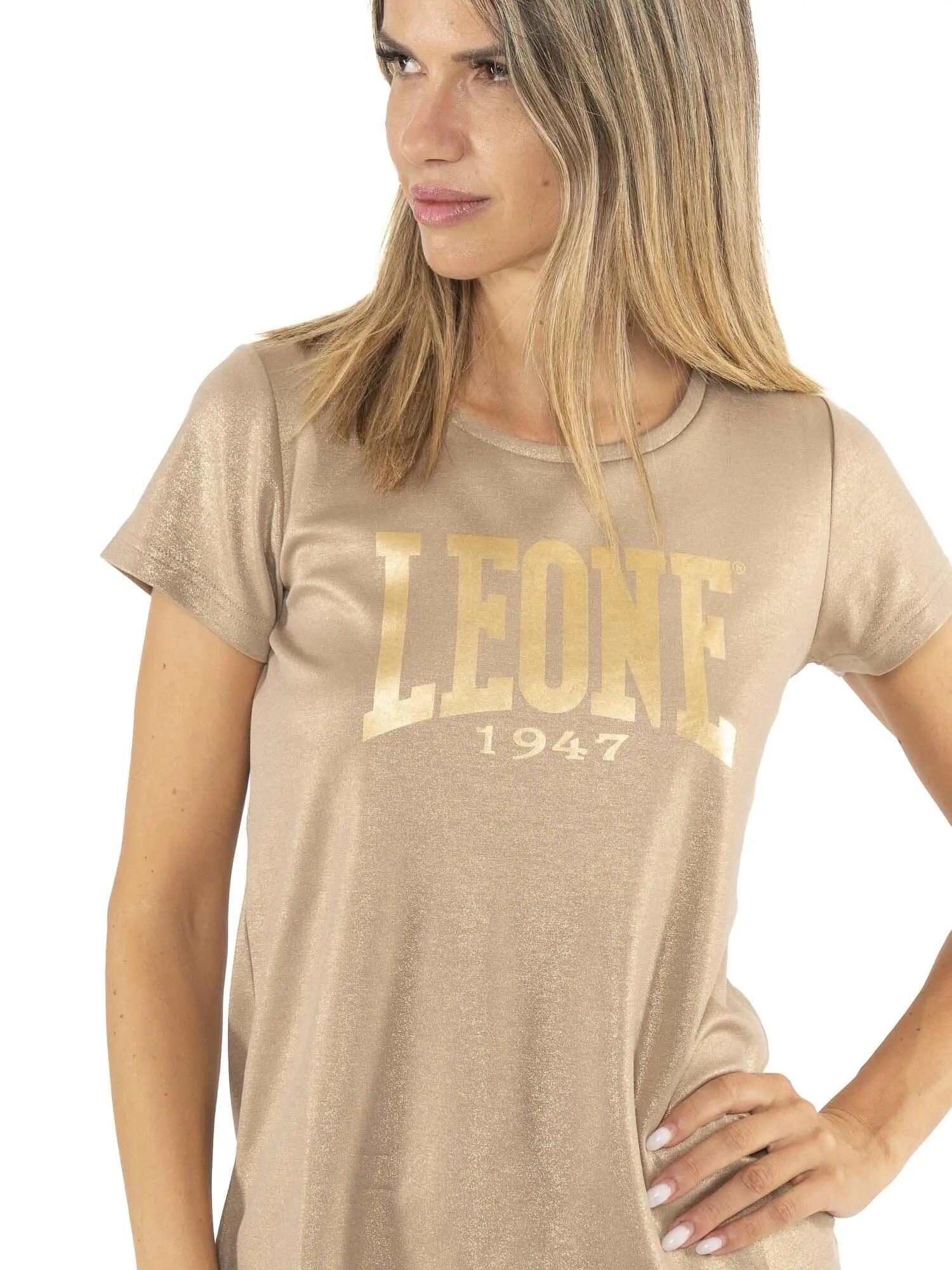 Leone Chic Gold dames lurex t-shirt 5/5