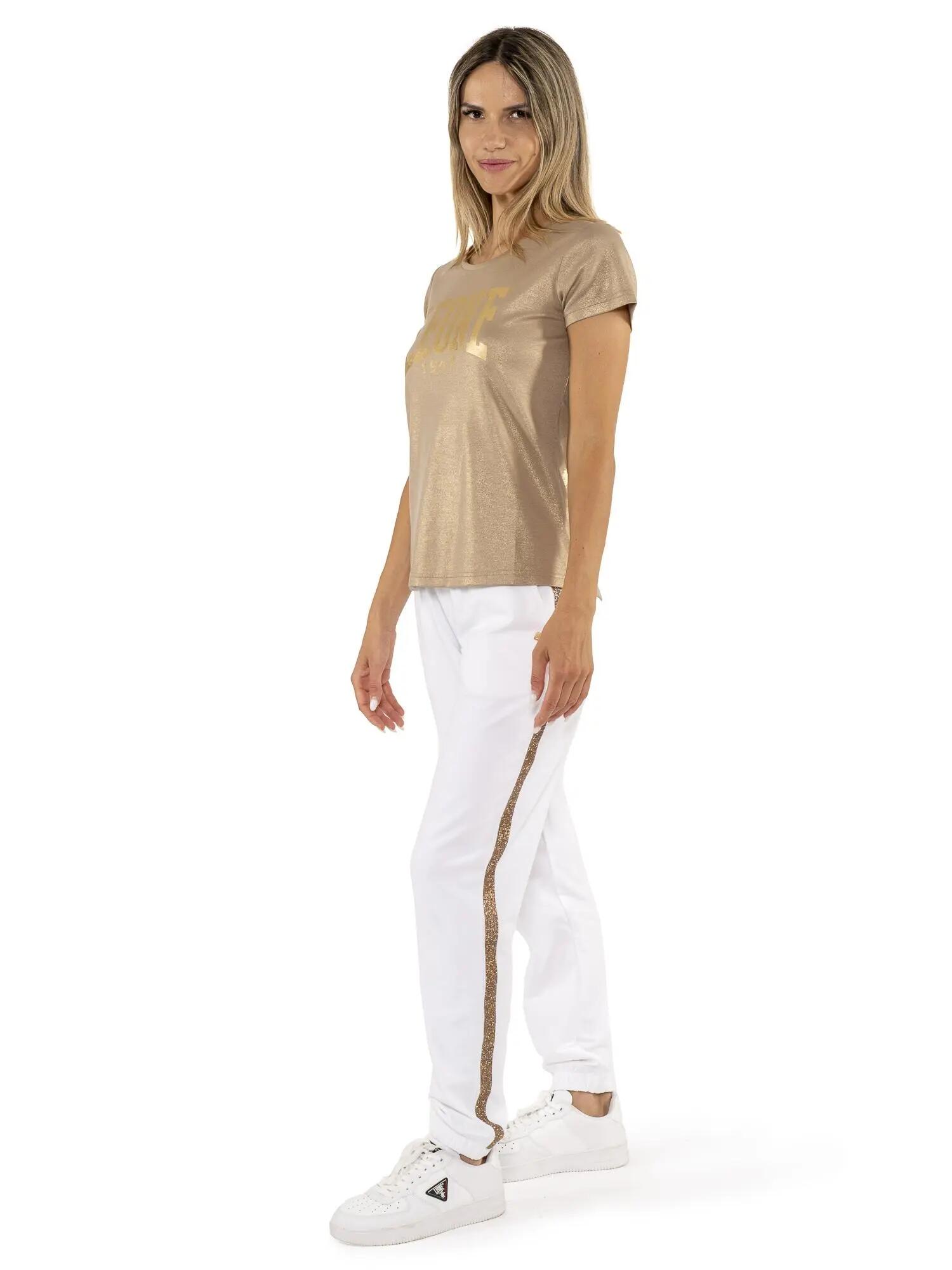 Leone Chic Gold dames lurex t-shirt 2/5