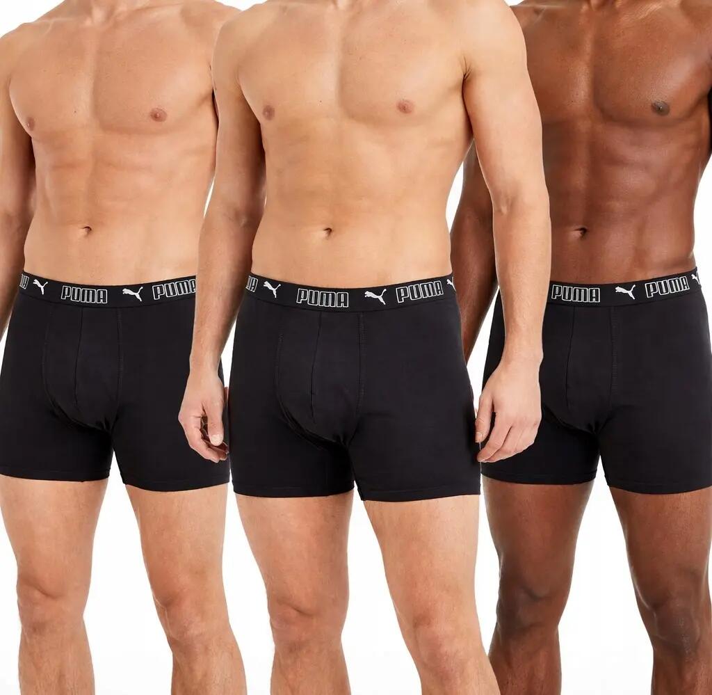 Bokserki majtki Men Puma Long 3-Pack elastyczne czarne komfortowe 5/5