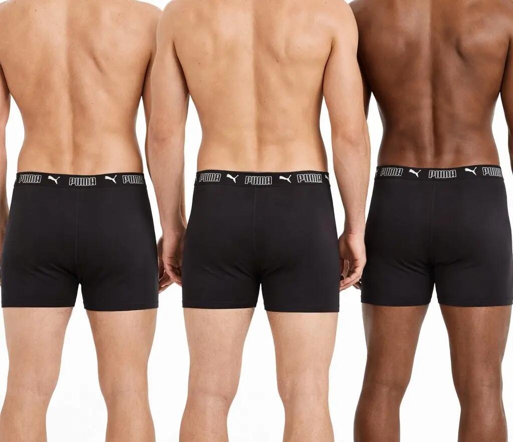 Bokserki majtki Men Puma Long 3-Pack elastyczne czarne komfortowe 4/5