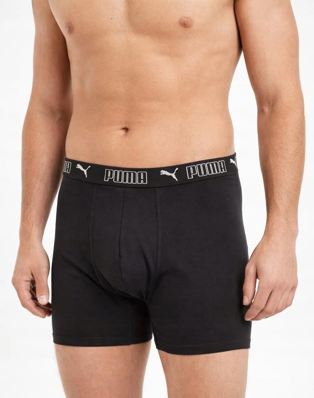 Bokserki majtki Men Puma Long 3-Pack elastyczne czarne komfortowe 3/5