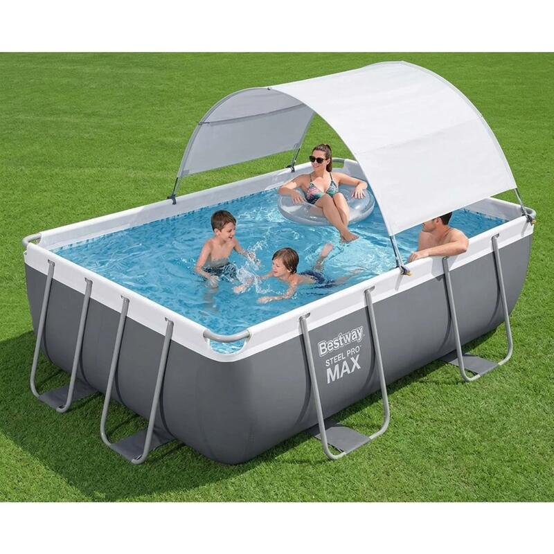 Bestway Gölgelikli Prefabrik Dikdörtgen Havuz Seti 282 cm x 196 cm x 84 cm BW592