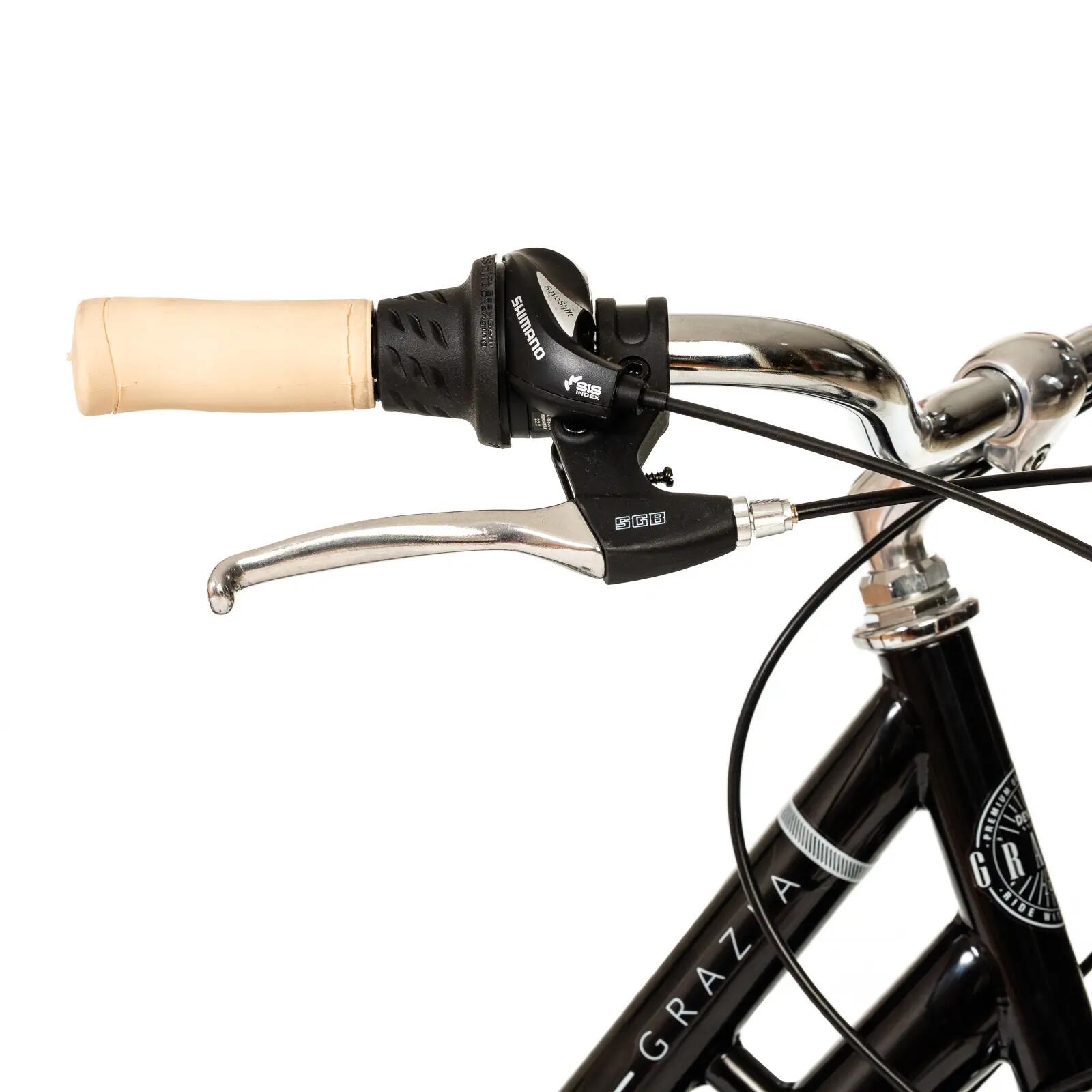 Bicicletta da città Devron Grazia 6s Retro - 28 pollici, L, nera 9/11