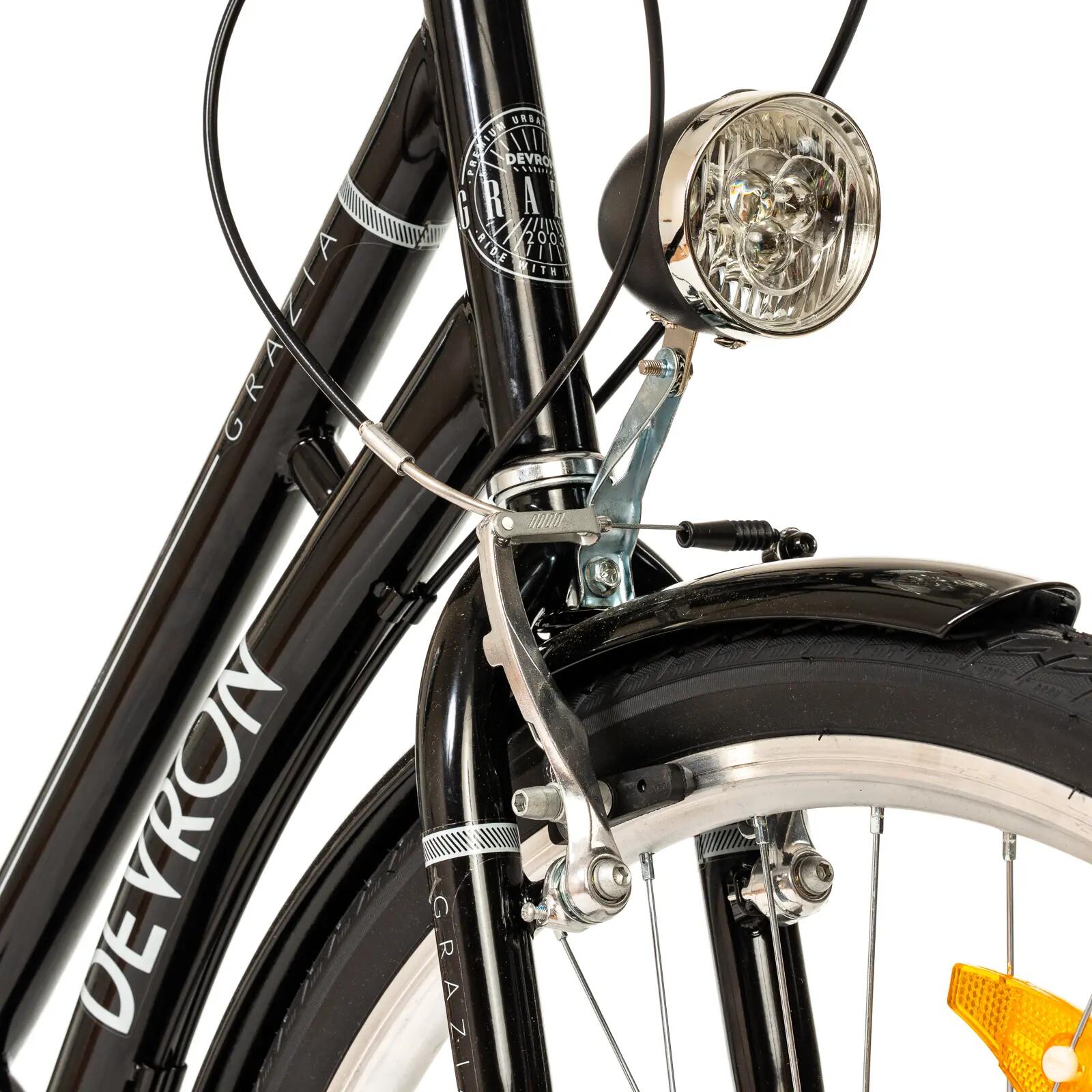 Bicicletta da città Devron Grazia 6s Retro - 28 pollici, L, nera 8/11