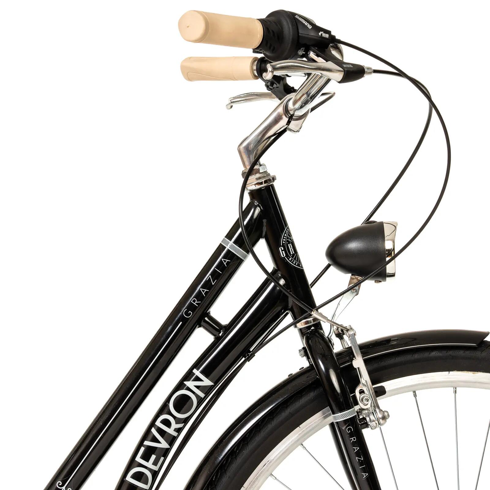 Bicicletta da città Devron Grazia 6s Retro - 28 pollici, L, nera 10/11