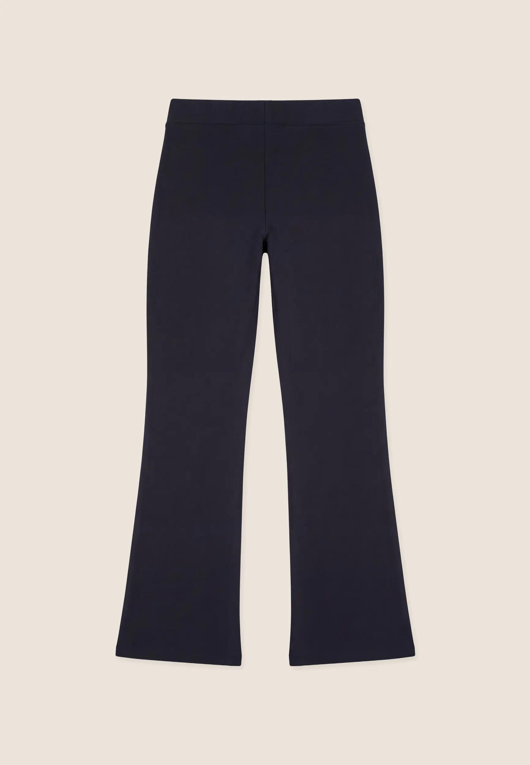 Leggings coupe évasée en molleton élastique effet soie 2/3