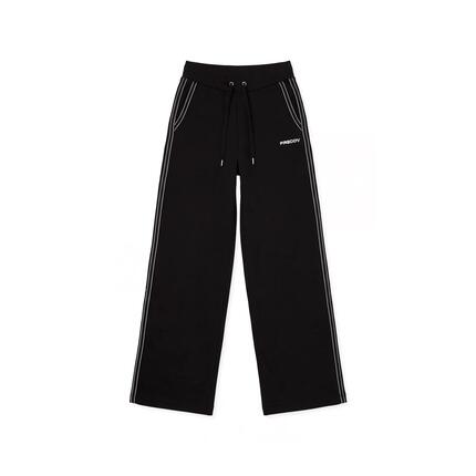 Pantalon de sport confortable à jambe large avec bandes nacrées