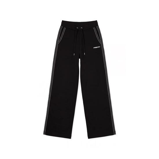 Pantalon de sport confortable à jambe large avec bandes nacrées