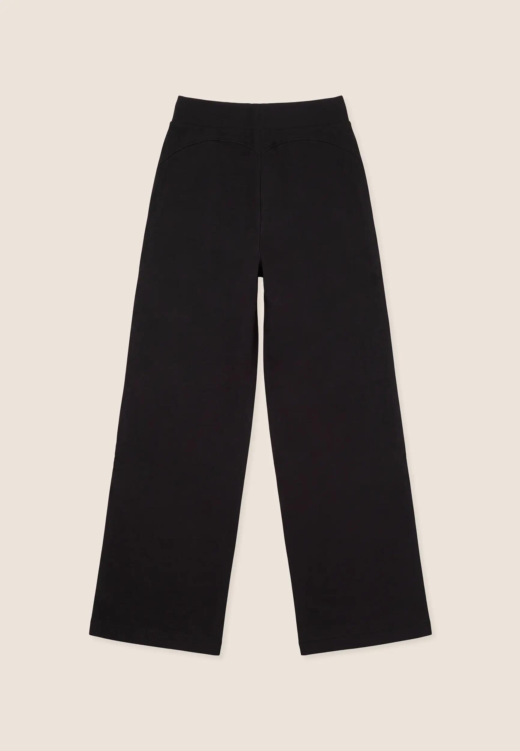 Pantalón deportivo cómodo de pernera ancha con bandas perladas 2/3