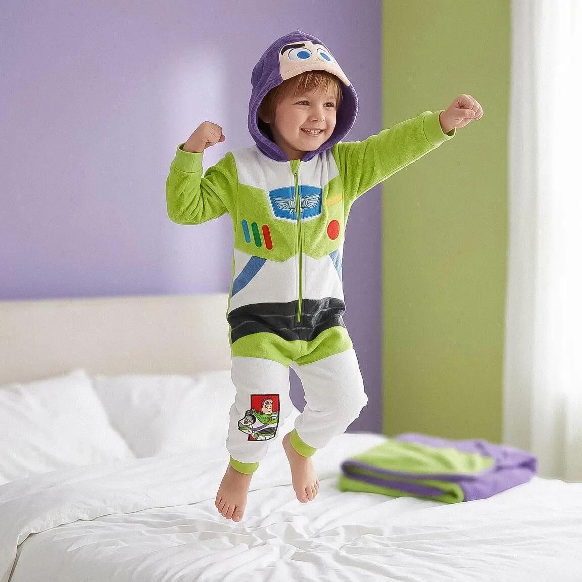 Pijama Comprido Infantil Toy Story de Duas Peças de Poliéster Branco 6/6