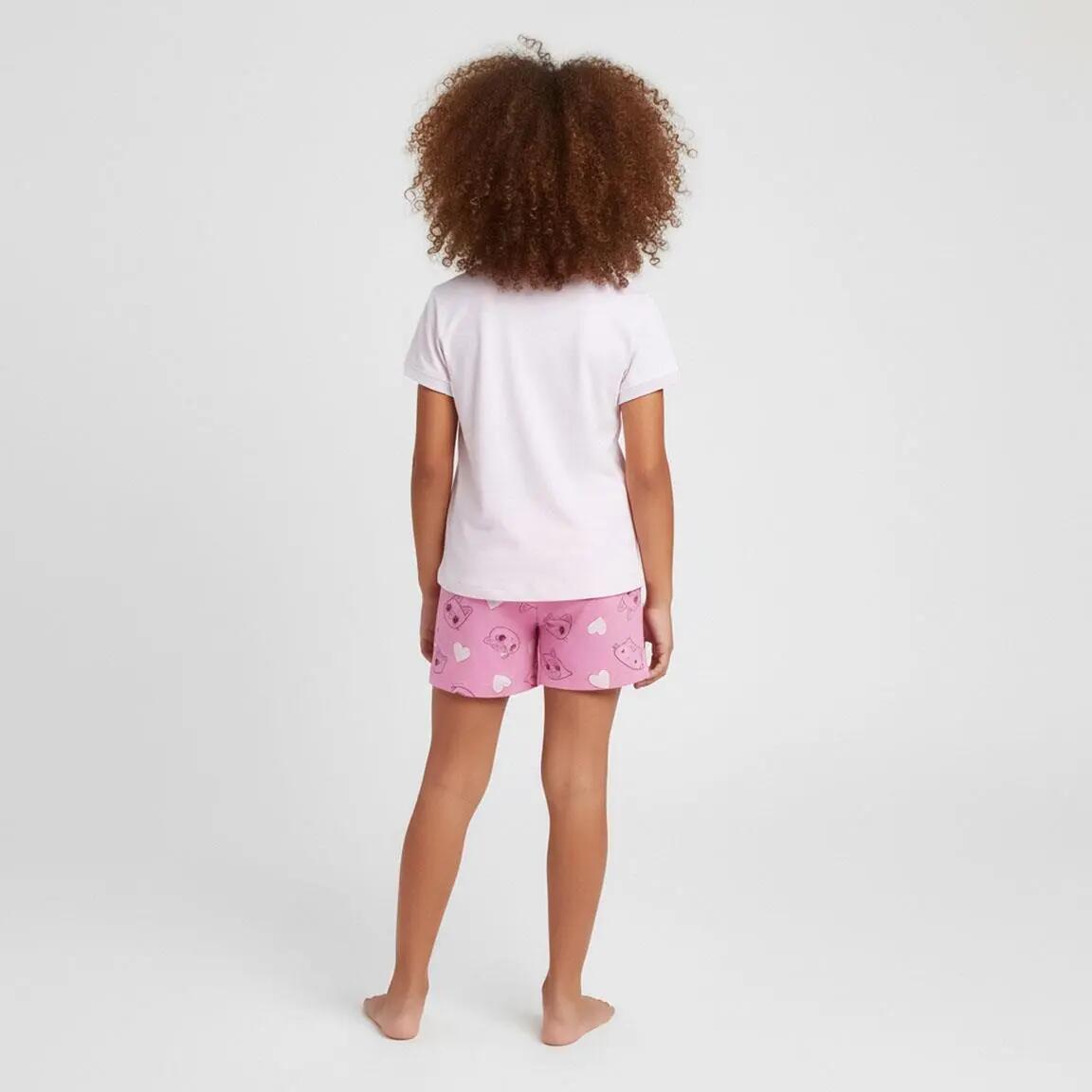 Pigiama Corto Bambino Gabby's Dollhouse Due Pezzi in Cotone Rosa 6/6