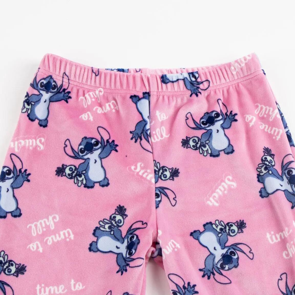 Pyjama Lang Kinder Stitch Tweedelig van Polyester Lichtblauw 4/4