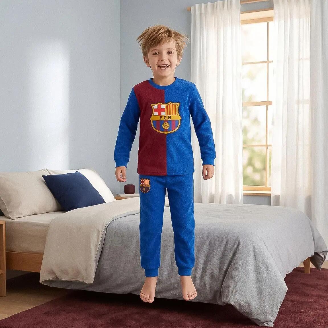 Pyjama Lang Kinder FC Barcelona Tweedelig van Polyester Blauw 6/6