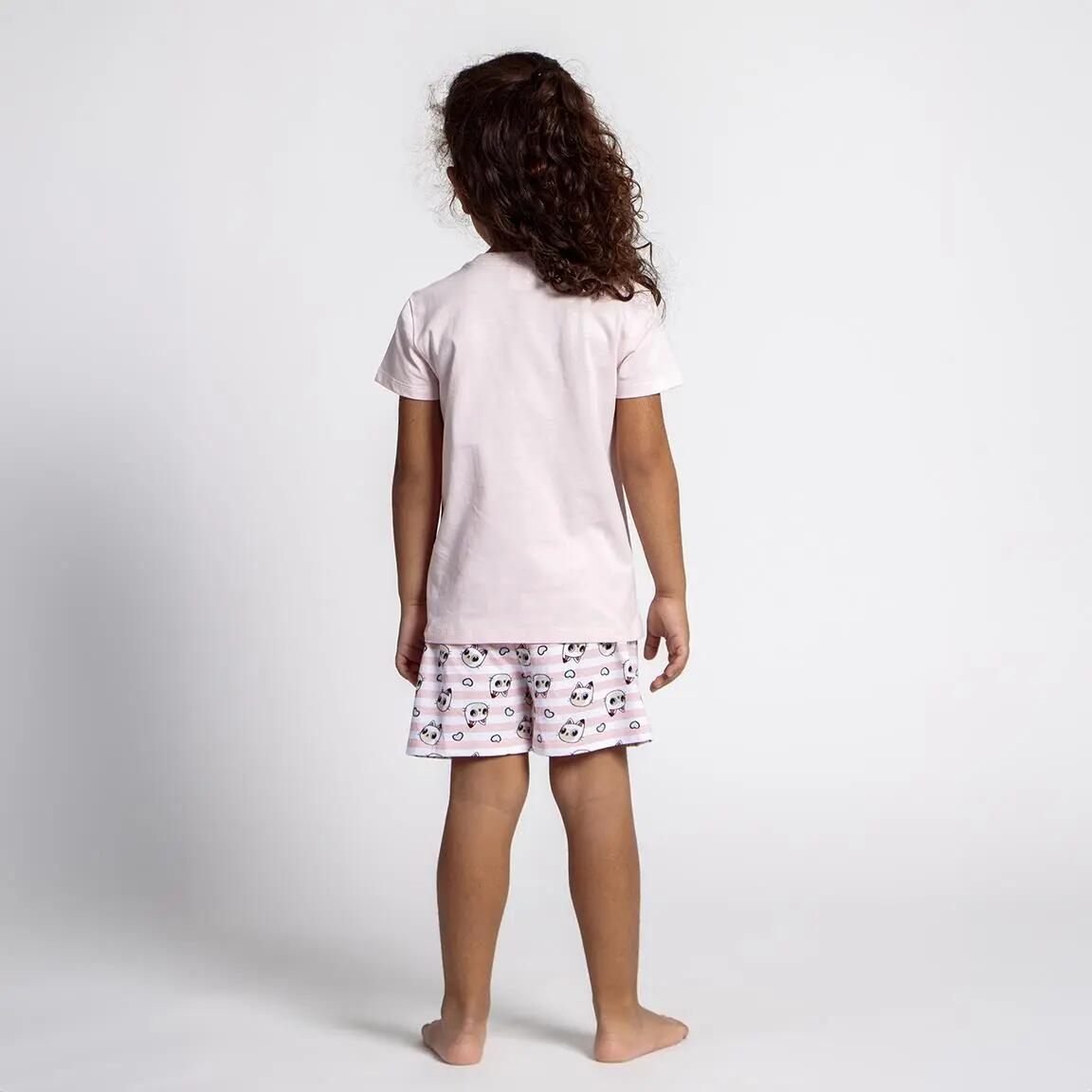 Pigiama Corto Bambino Gabby's Dollhouse Due Pezzi in Cotone Rosa 6/6