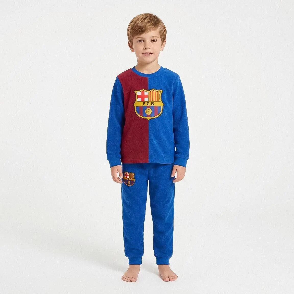 Pyjama Lang Kinder FC Barcelona Tweedelig van Polyester Blauw 4/6