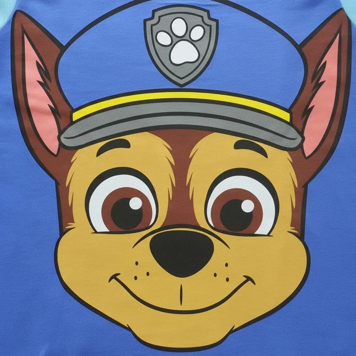 Pyjama Court Enfant Paw Patrol Deux Pièces en Coton Bleu 3/6