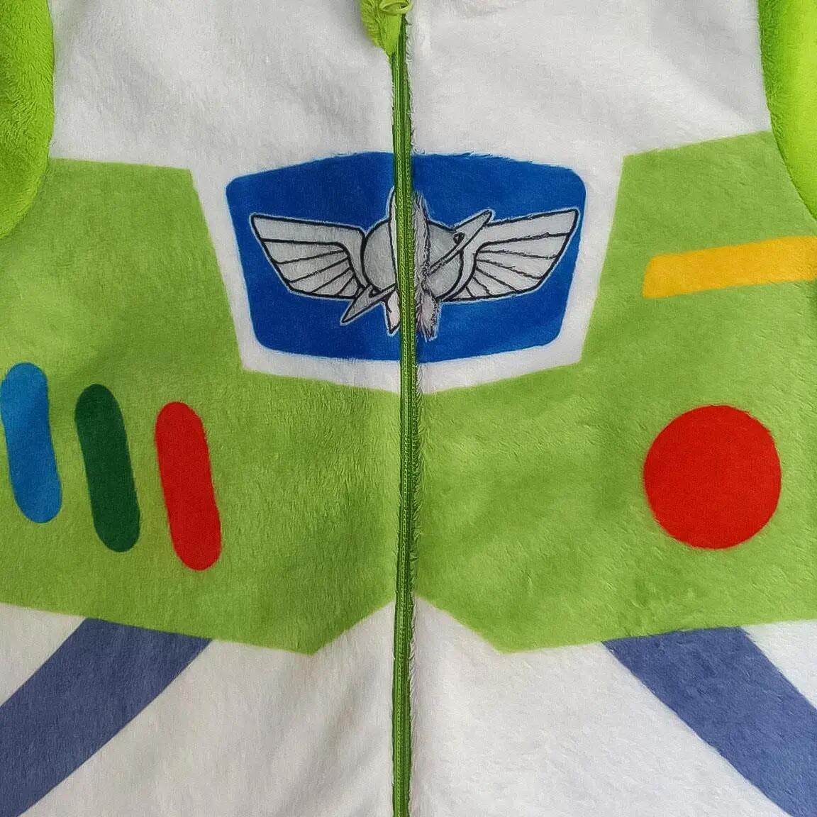 Pijama Comprido Infantil Toy Story de Duas Peças de Poliéster Branco 3/6