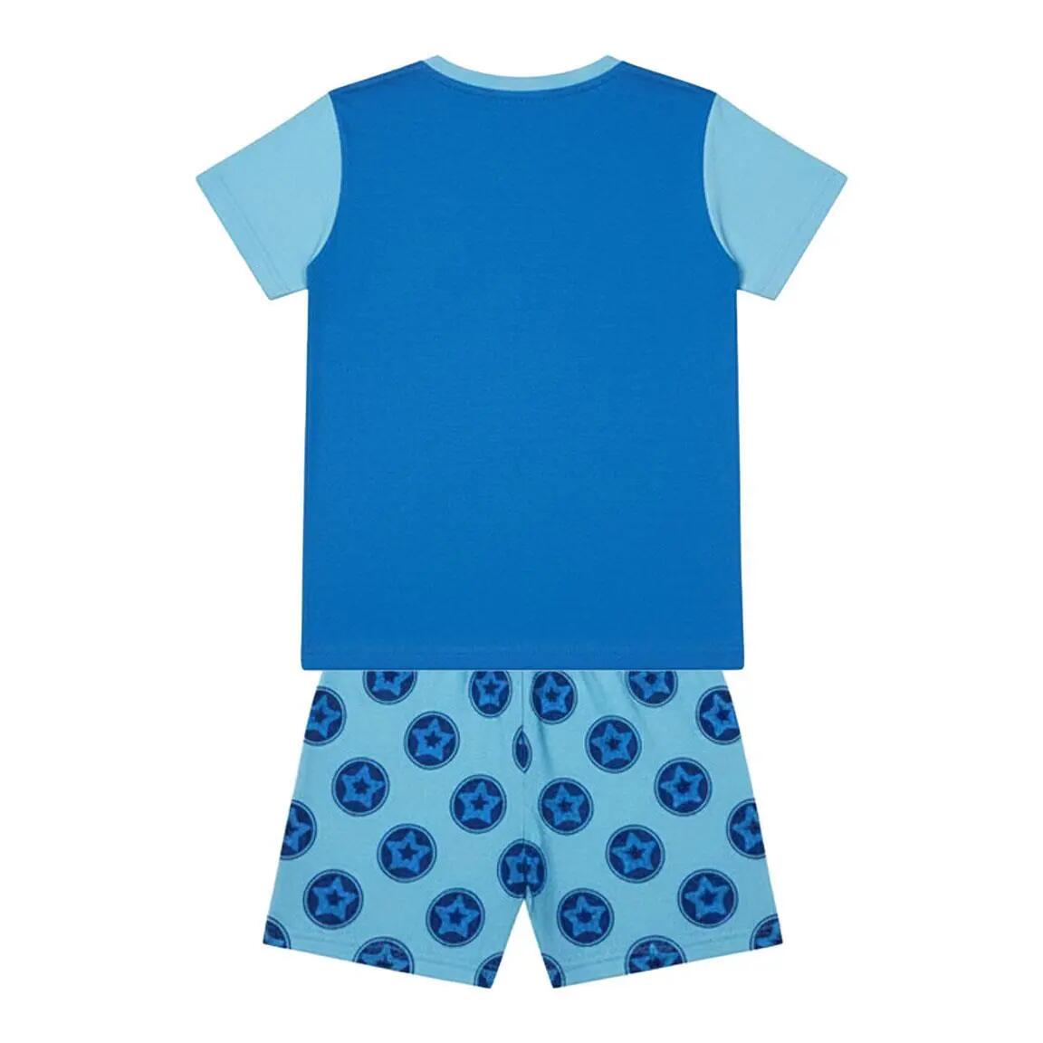 Pyjama Court Enfant Paw Patrol Deux Pièces en Coton Bleu 2/6