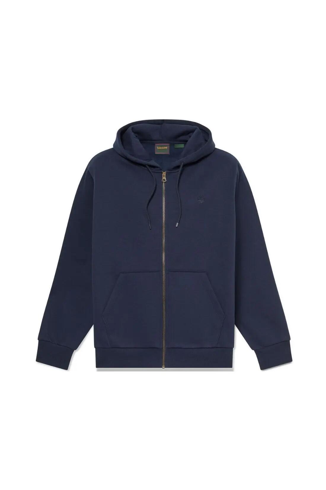 Felpa con zip - Uomo - Cappuccio, regular - blu scuro 2/3