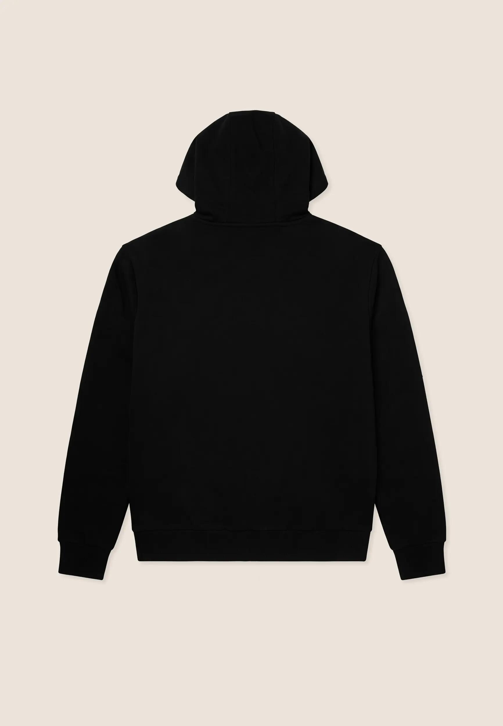 Sweat-shirt à capuche pour hommes avec fermeture zippée et petite poche sur le b 2/3