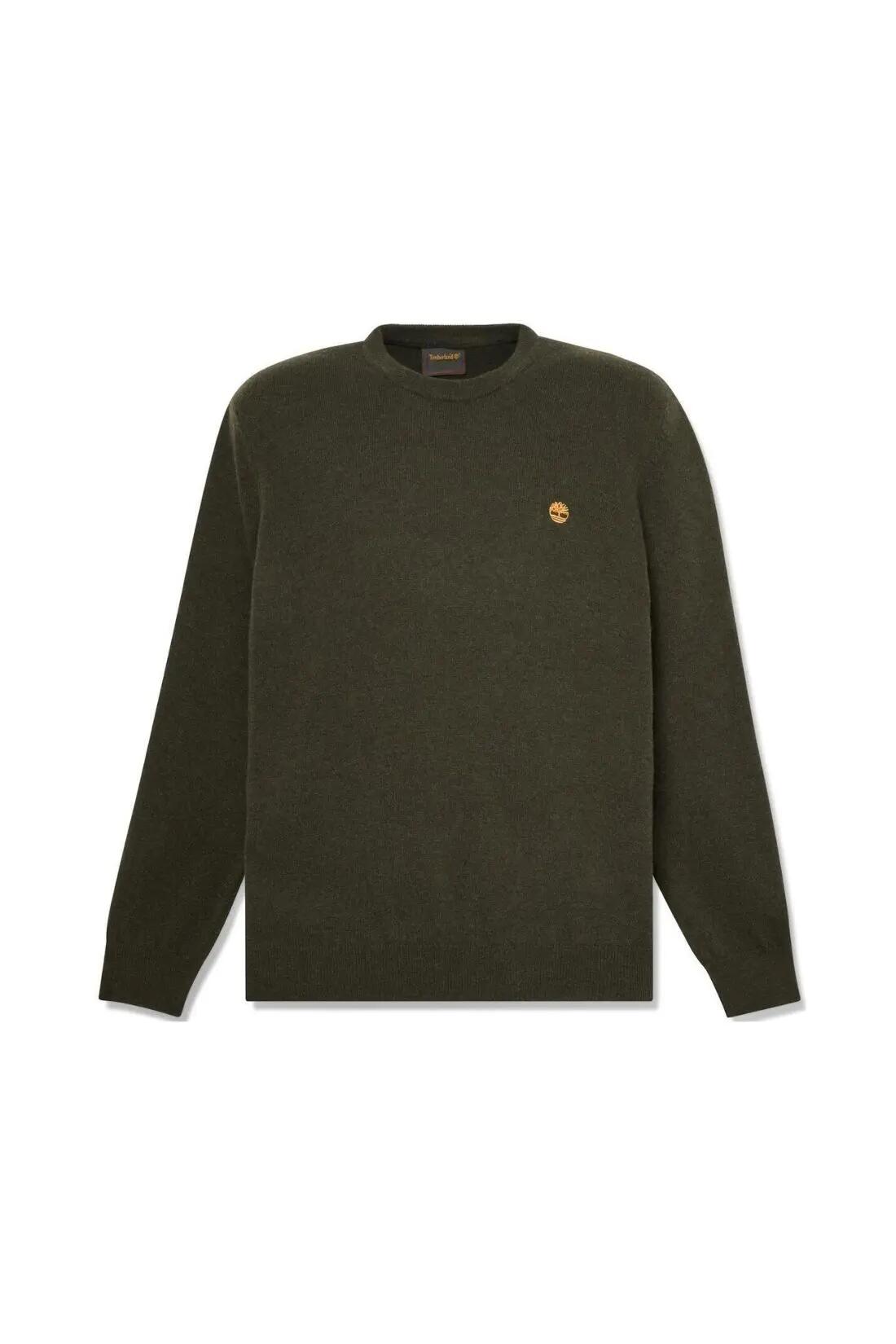Pullover - Sportswear - Heren - Regular fit, wolmix, ronde hals - Army green 2/3
