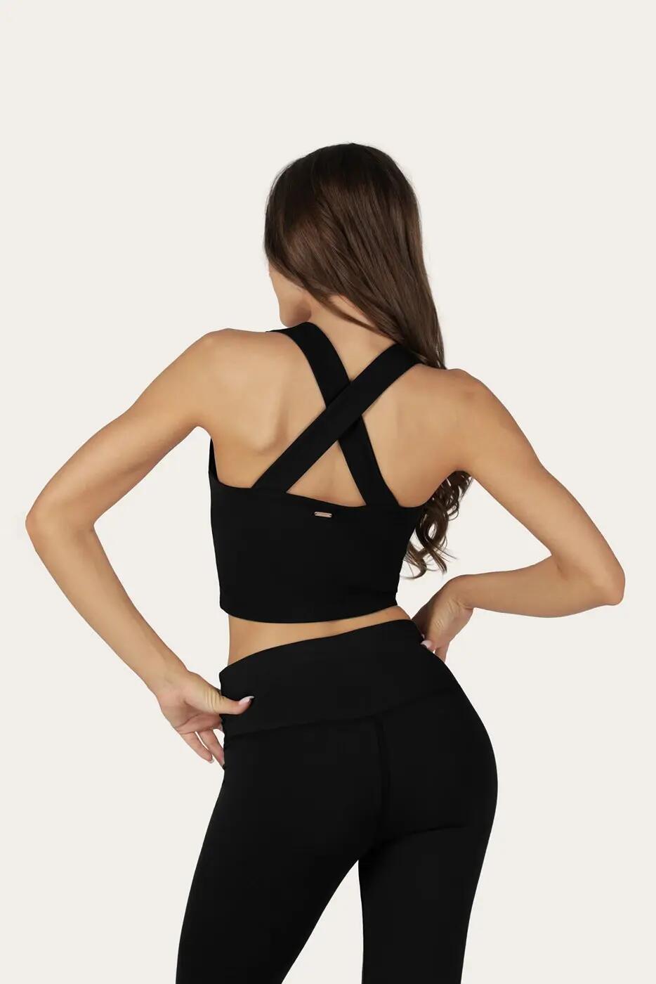 Brassière de yoga et pilates Aina - Noir Onyx 3/6