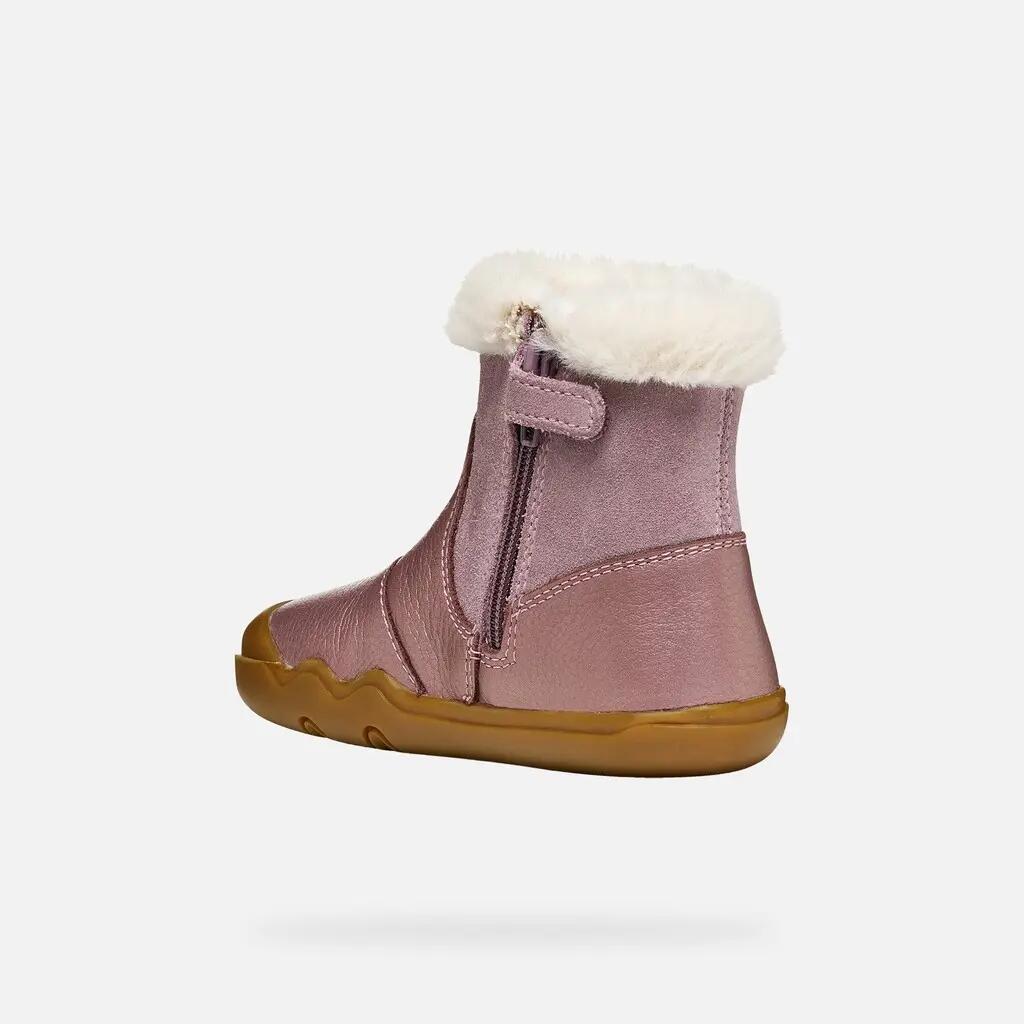 Bottines Bébé Fille B STEPPIEUP GIRL Prune Clair 5/7
