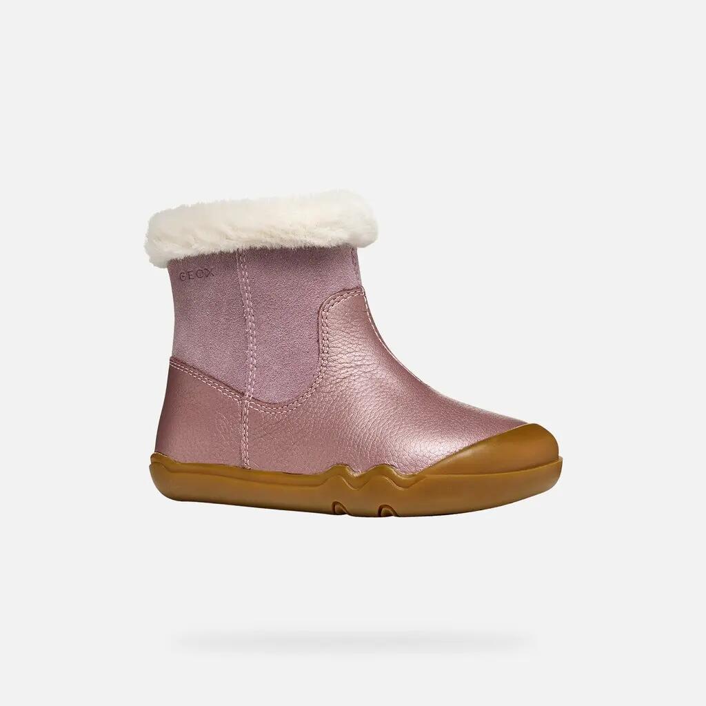 Bottines Bébé Fille B STEPPIEUP GIRL Prune Clair 4/7