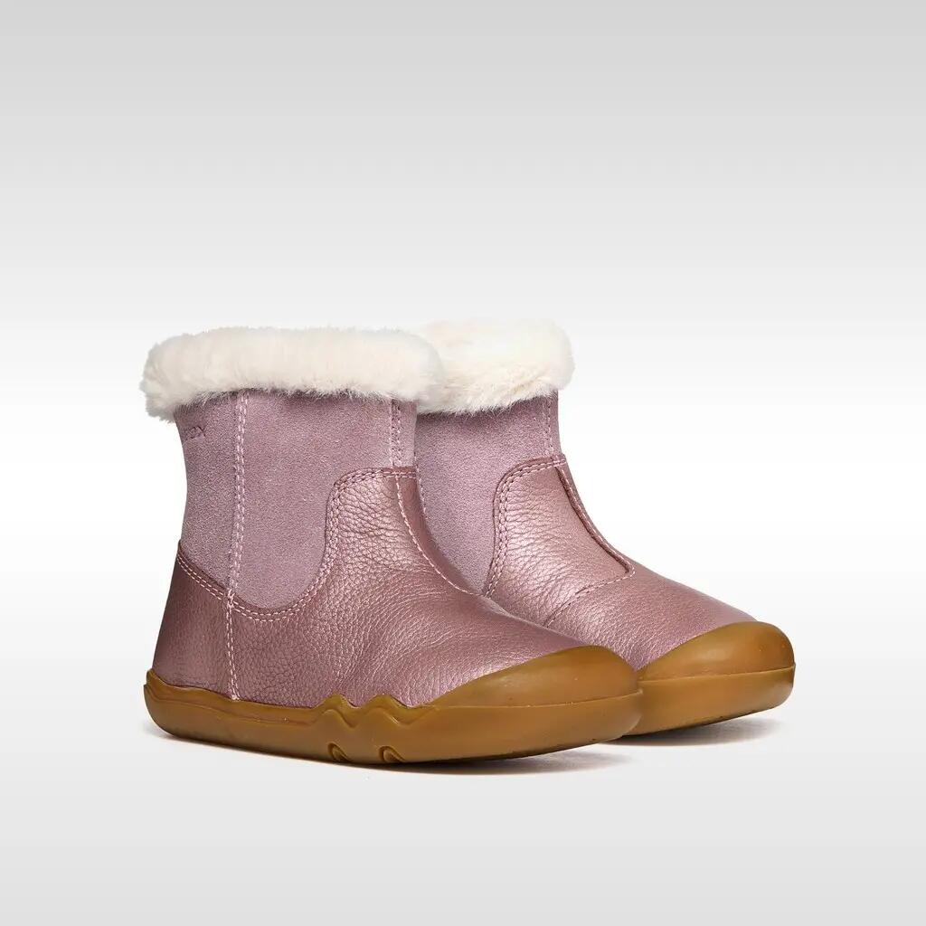 Bottines Bébé Fille B STEPPIEUP GIRL Prune Clair 3/7